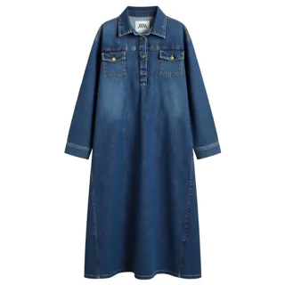 پیراهن مانتویی جین